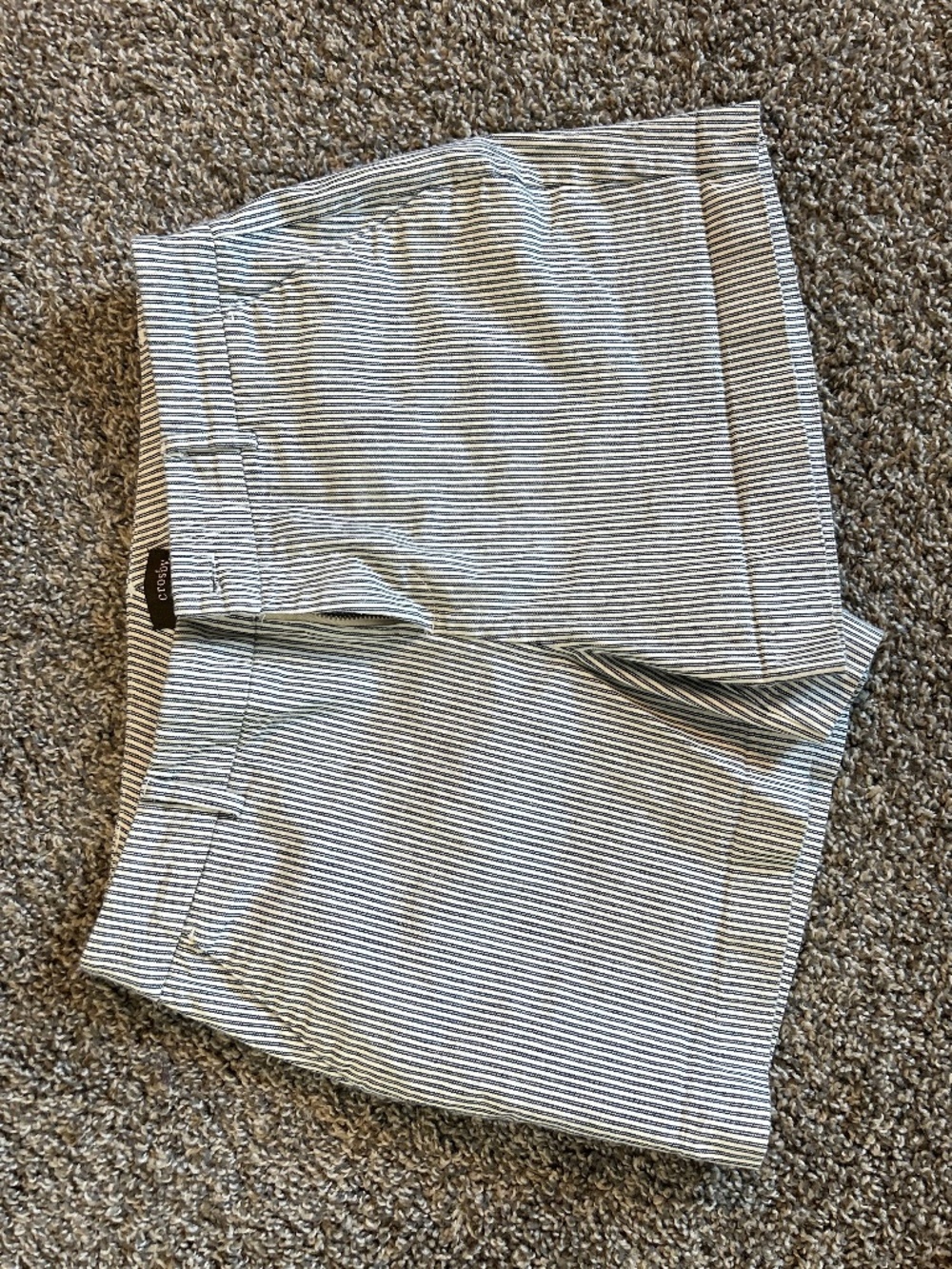 navy blue striped shorts